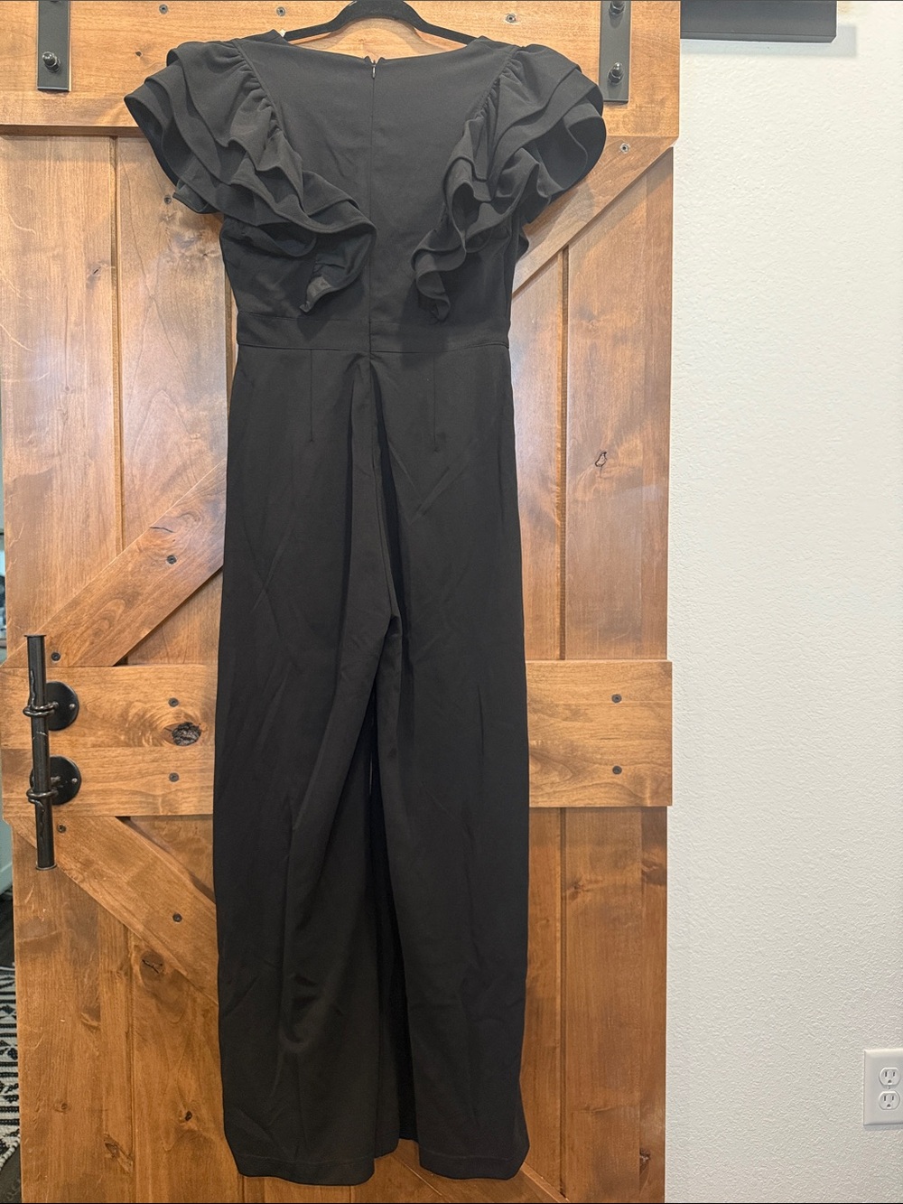 Black Ruffle Sleeve Maxi Dress - Picture 5 of 6